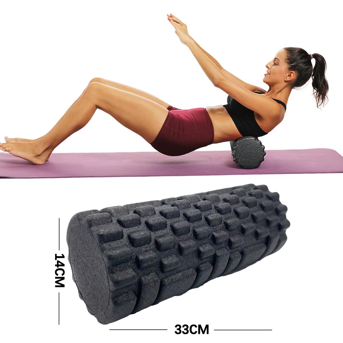 Home Pilates Yoga - 30/33 cm Fitness Foam Roller Yoga