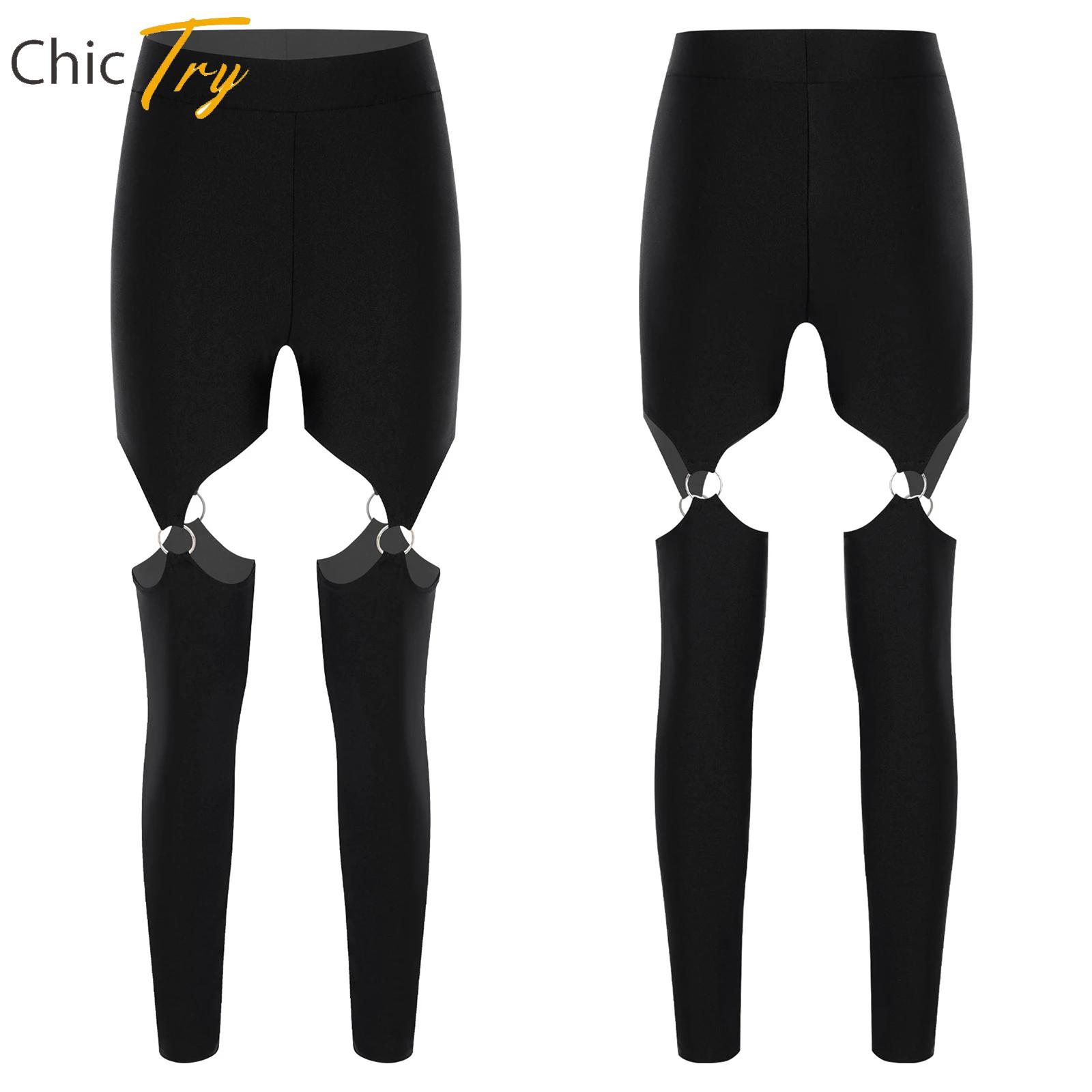 Pilates Yoga Music - Dames O-ring glanzende yoga-legging Gym Fitness